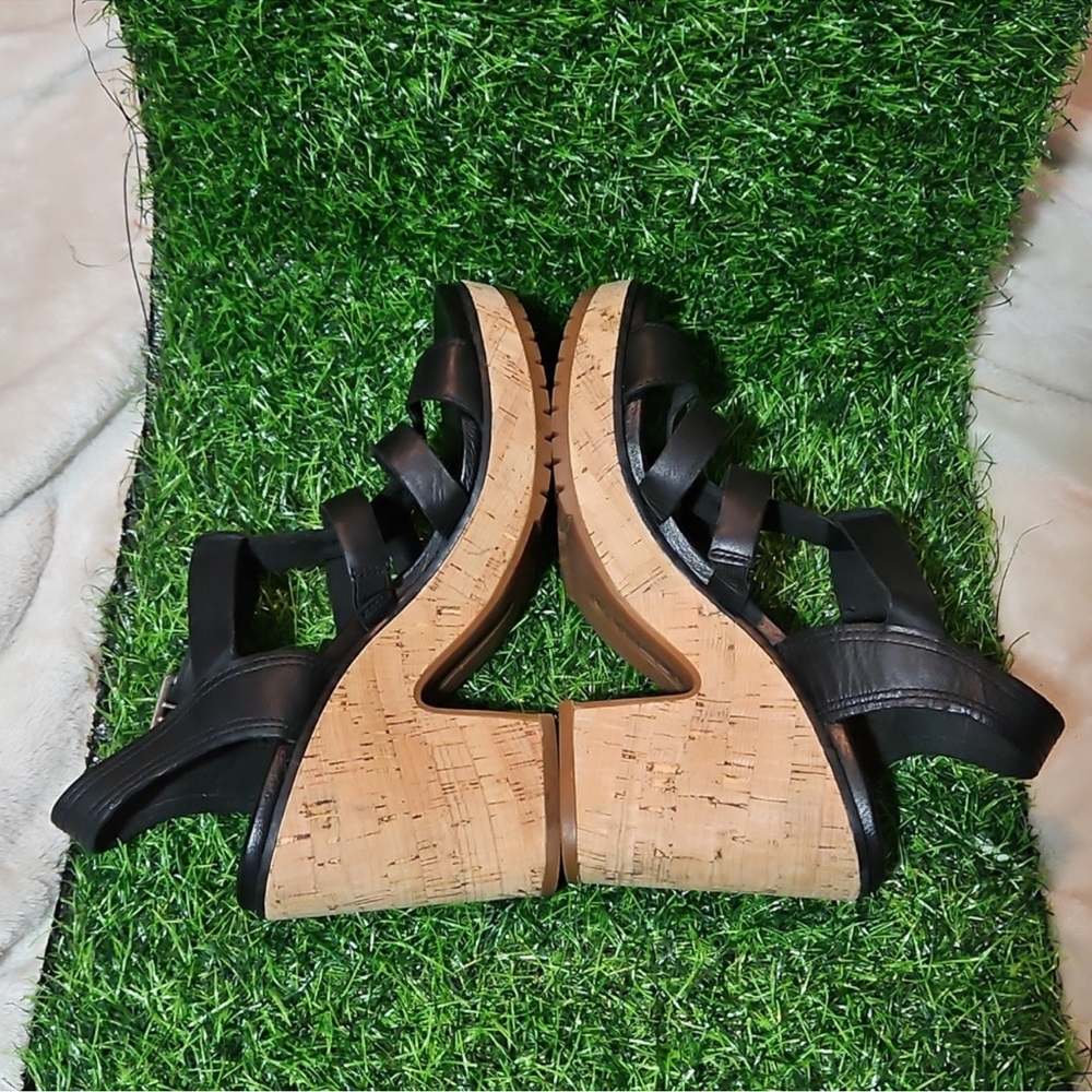 Timberland Black Cork Platform Sandals View 6